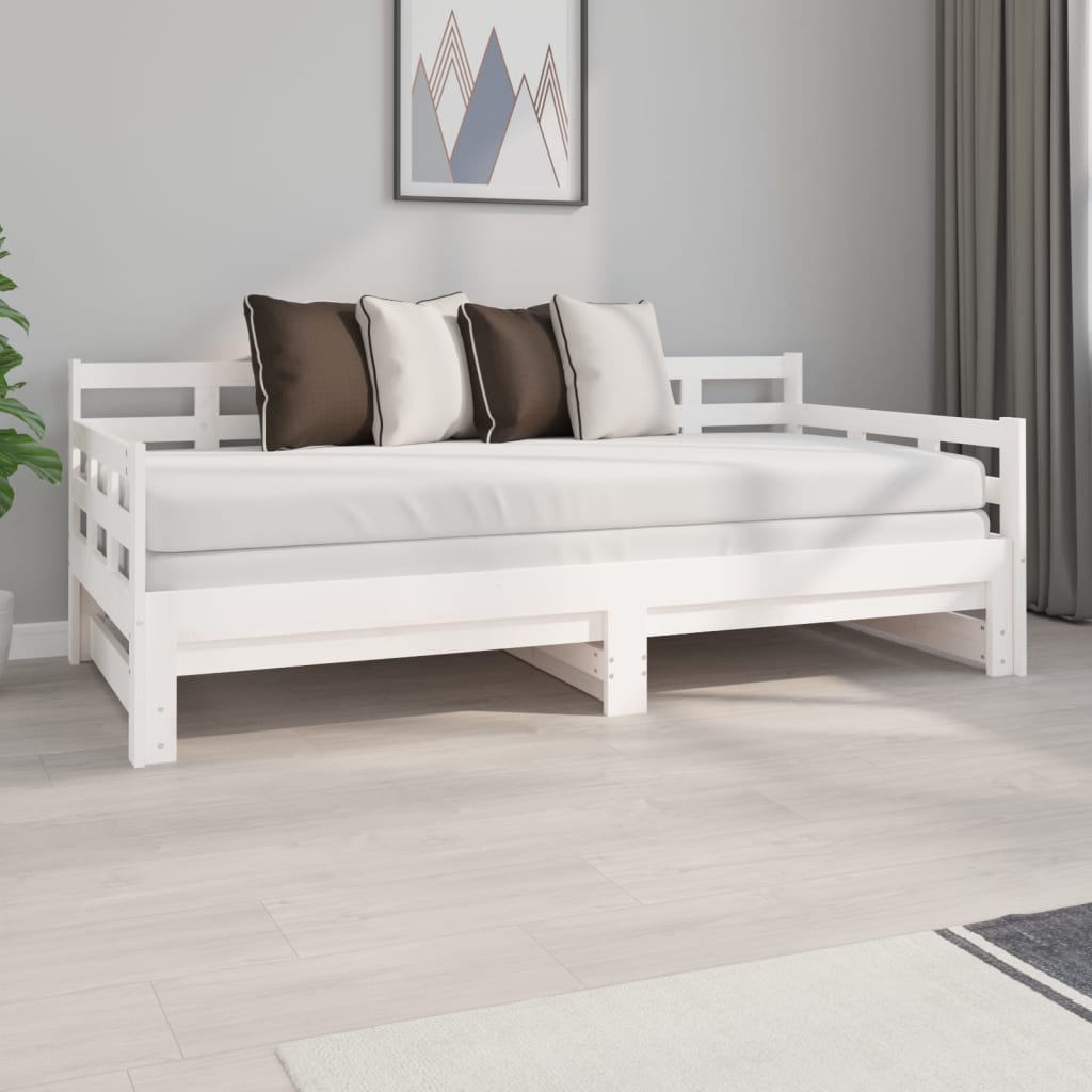 foto del prodotto dormeuse estraibile bianca legno massello di pino 2x 90x190 cm cod mxl 64965