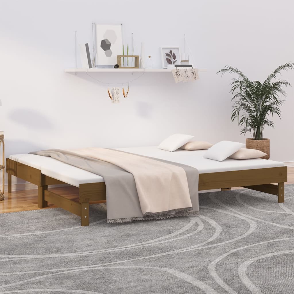 foto del prodotto dormeuse estraibile miele 2x 80x200 cm legno massello di pino cod mxl 56086