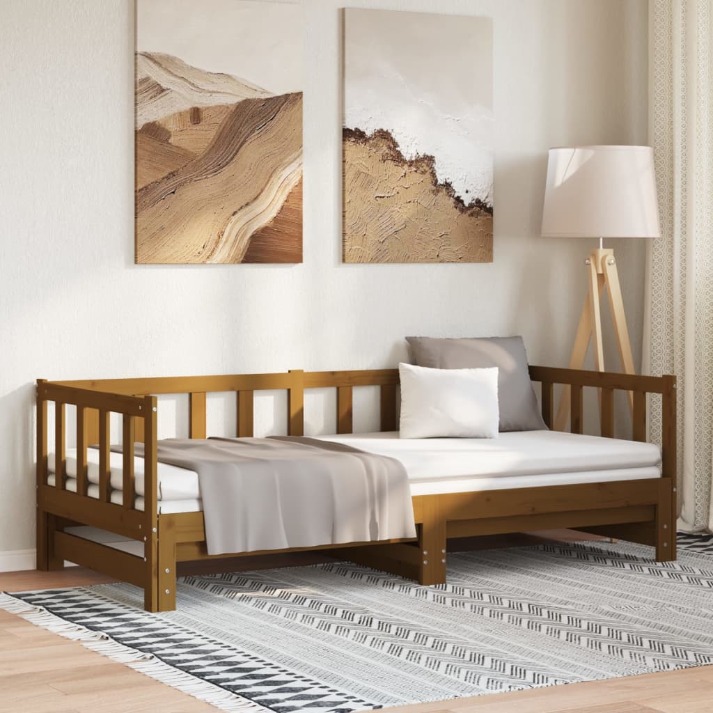 foto del prodotto dormeuse estraibile miele 2x 90x190 cm legno massello di pino cod mxl 54211
