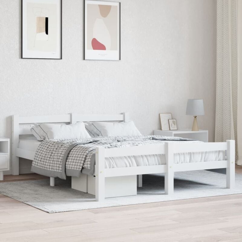 foto del prodotto dormeuse estraibile senza materasso bianca legno pino 120x200cm vidaxl