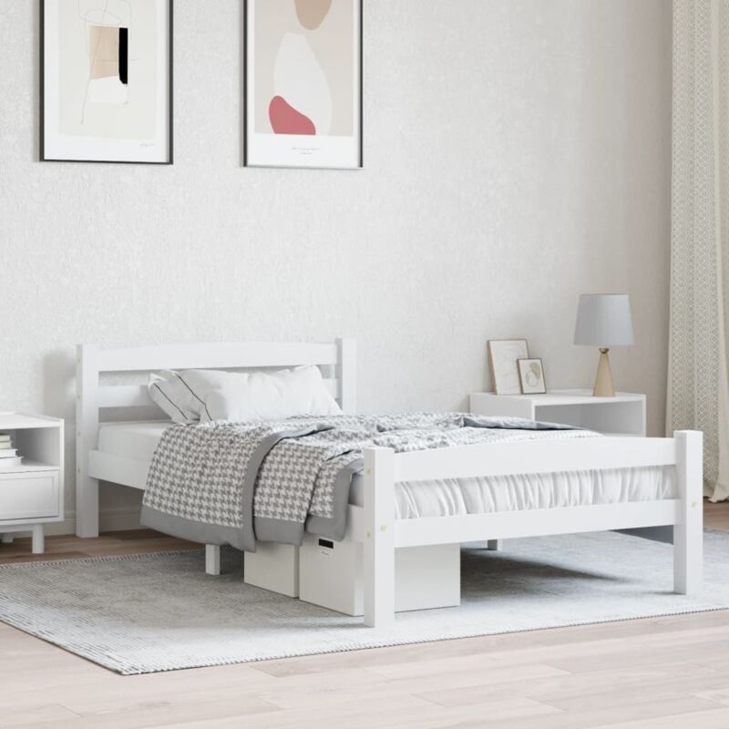 foto del prodotto dormeuse estraibile senza materasso bianca legno pino 90x200 cm vidaxl