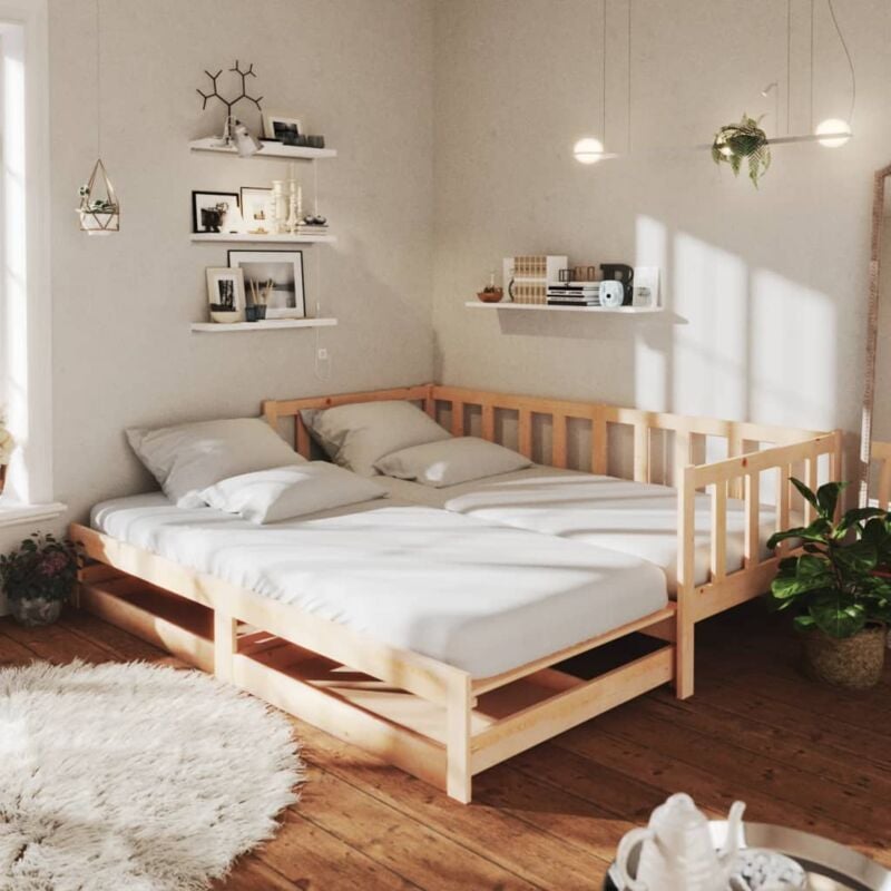foto del prodotto dormeuse estraibile struttura in legno 90x200cm con 2 cassetti vari colori colore marrone