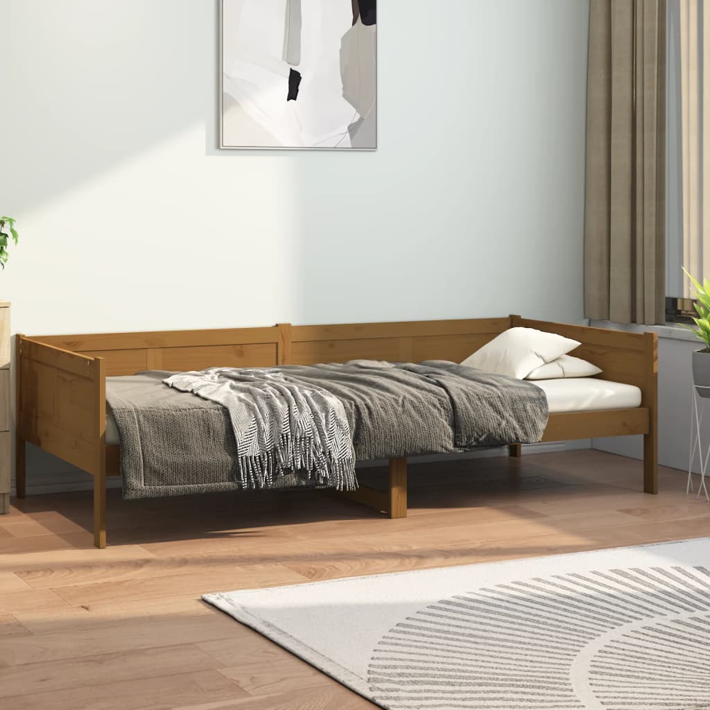 foto del prodotto dormeuse in legno massello di pino miele 80x200 cm cod mxl 56655