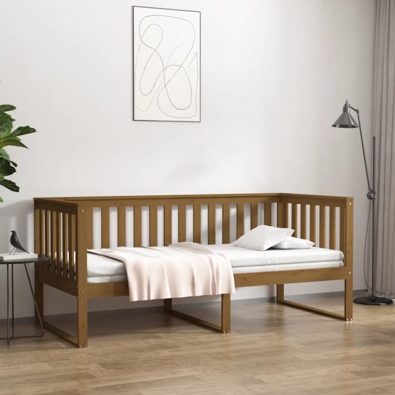foto del prodotto dormeuse miele 100x200 cm in legno massello di pino cod mxl 55193