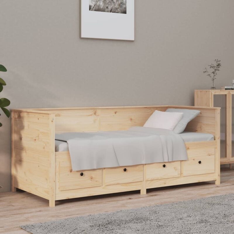 foto del prodotto dormeuse senza materasso 75x190 cm in legno massello di pino vidaxl