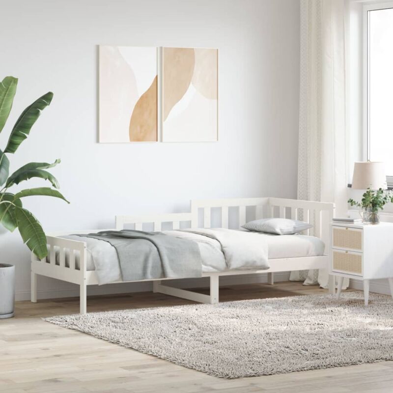 foto del prodotto dormeuse senza materasso bianca 80x200 cm legno massello pino vidaxl