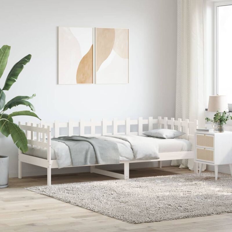 foto del prodotto dormeuse senza materasso bianca 80x200 cm legno massello pino vidaxl