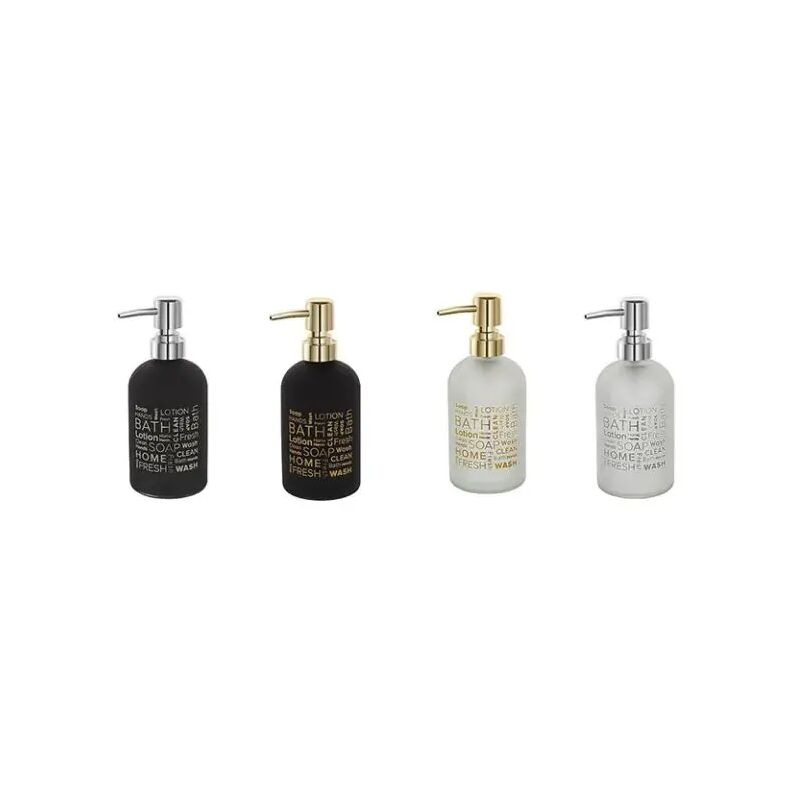 foto del prodotto dosa sapone da appoggio in vetro modello dubai dim. cm lxpxh 7x 7x17,8 colori assortiti feridras