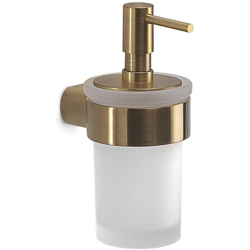 foto del prodotto dosasapone con erogatore in plastica da muro in ottone e cromall pi81 gedy serie pirenei oro matt