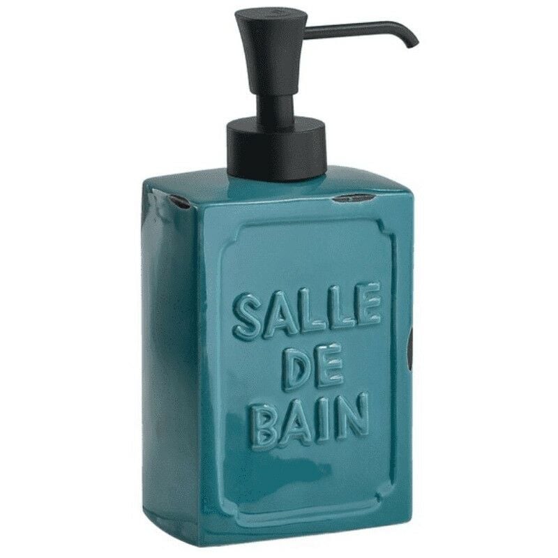 foto del prodotto dosatore sapone in ceramica blu vivienne gedy