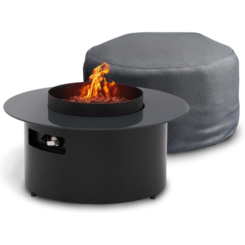 foto del prodotto dot planika tavolino 2 in 1 con caminetto. fornello alimentato da cartuccia di gas propano. potenza riscaldamento 8kw, durata combustione 4h.