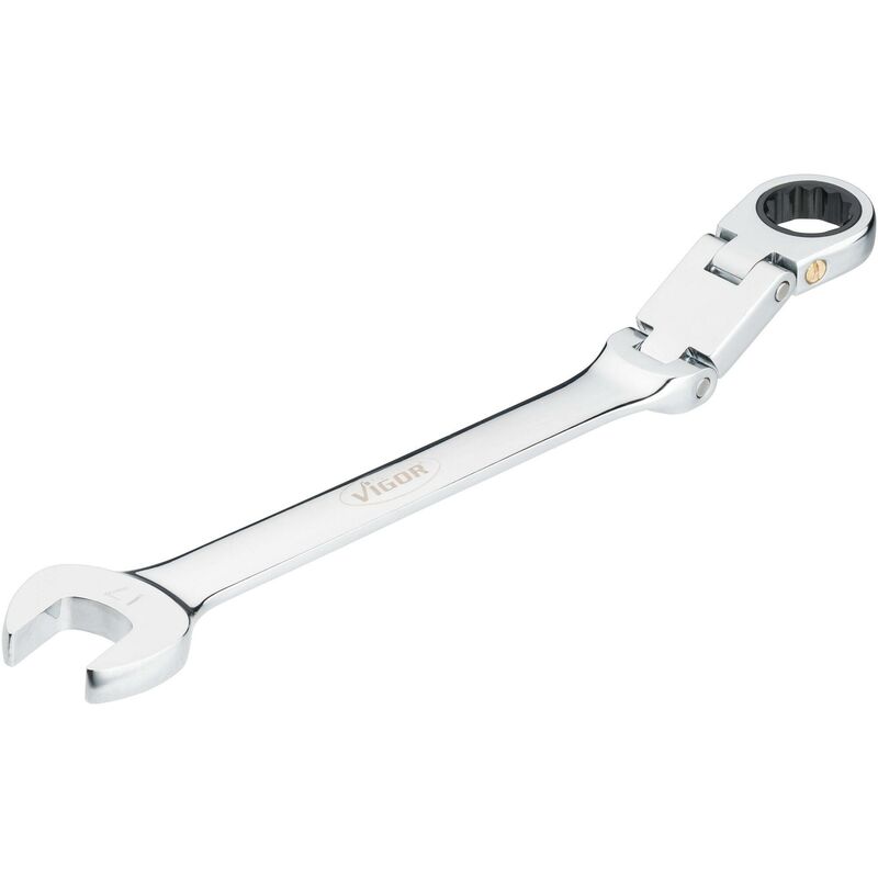 foto del prodotto double joint ratcheting combination wrench v6752 17 profilo a doppio esagono esterno, profilo esagonale esterno size 17 mm