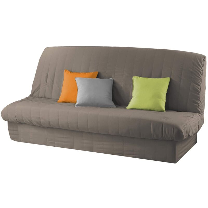 foto del prodotto douceur d int rieur 1603199, fodera per divano letto, 120 x 140 cm, 185 x 200 cm, essentiel, poliestere unito, marrone, beige, 100 poliestere