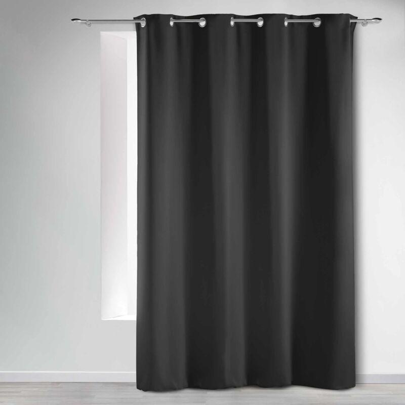 foto del prodotto douceur d int rieur 1604324, tenda con occhielli , 140 x 240 cm , occult , coprente unito , nero