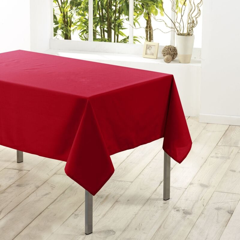 foto del prodotto douceur d int rieur 1720211, tovaglia rettangolare , 140 x 250 cm , essentiel , poliestere unito , rosso