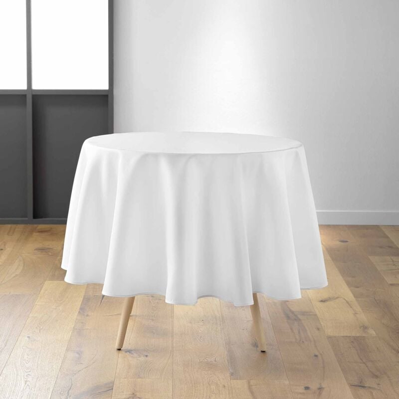 foto del prodotto douceur d int rieur 1720243, tovaglia rotonda , 180 cm , essentiel , poliestere unito , bianco