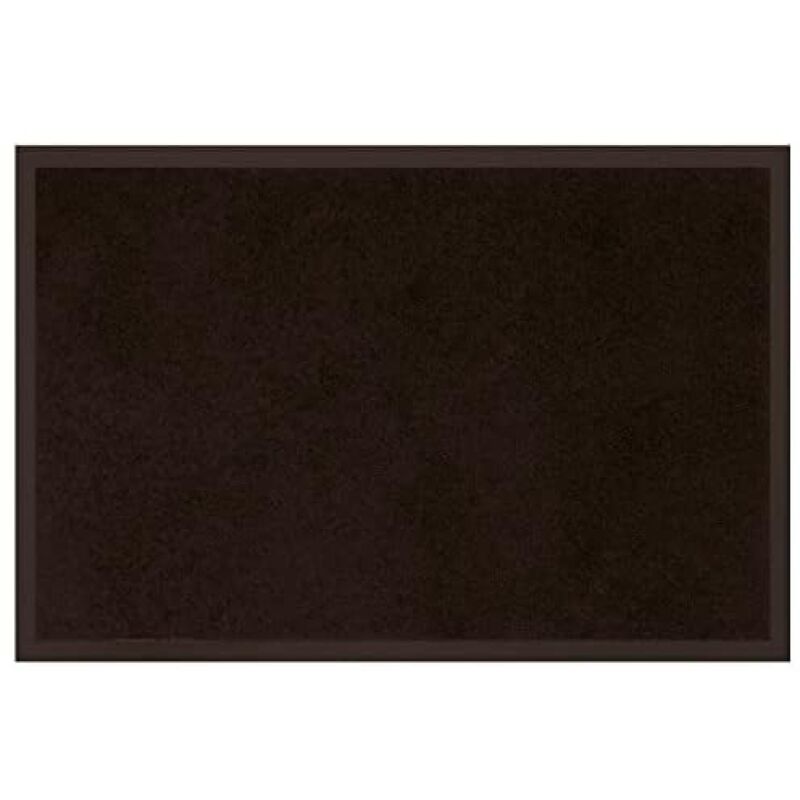 foto del prodotto douceur d int rieur 1740300, tapetto antipolvere rettangulo, 80 x 120 cm, uni, tappeto d ingresso, nero