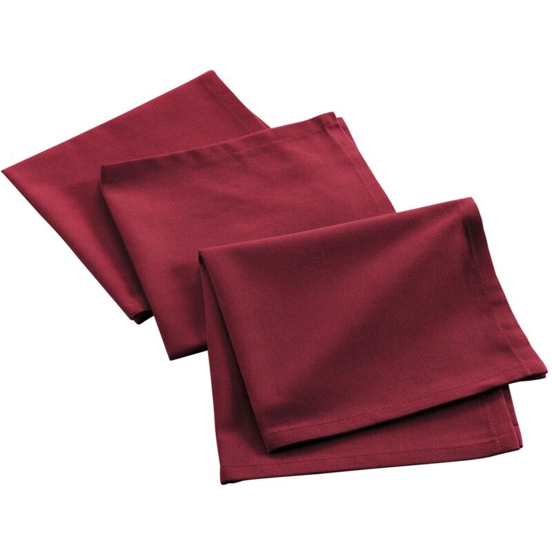 foto del prodotto douceur d int rieur 3 tovaglioli 40 x 40 cm mistral bordeaux, cotone riciclato