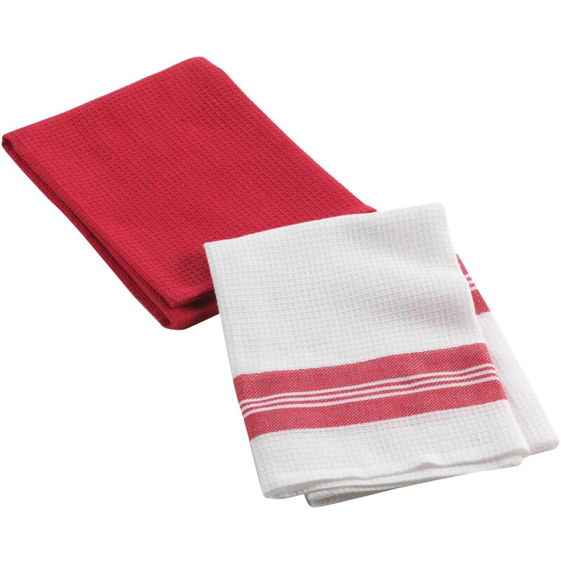 foto del prodotto douceur d int rieur al bistrot 2 strofinacci, cotone, rosso, 50 x 70 cm