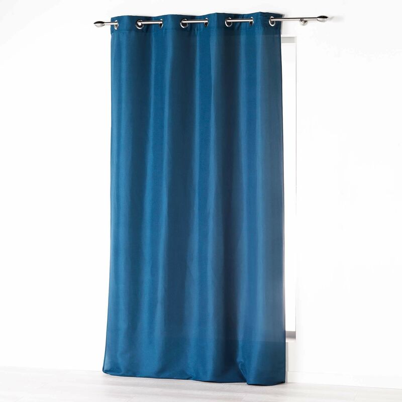 foto del prodotto douceur d int rieur douceur d interno tenda a occhielli 140 x 260 cm microfibra unita assoluto, poliestere, indaco, 260 x 140 cm