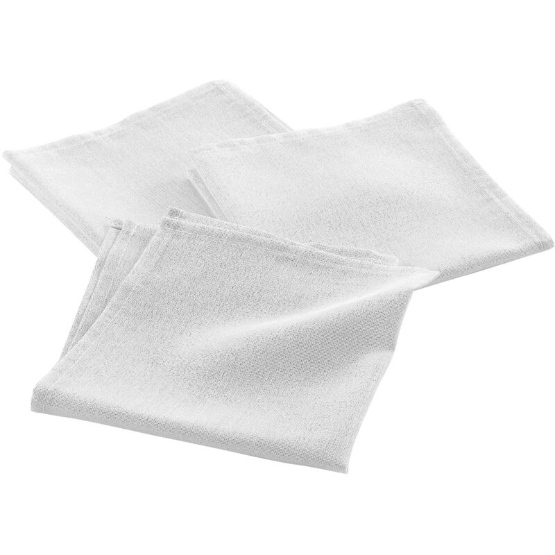 foto del prodotto douceur d int rieur silvery set di 3 tovaglioli da tavola, colore bianco argento, 40 x 40 cm