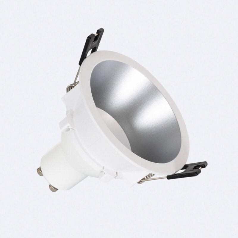 foto del prodotto downlight conico gu10 6w pc foro 75mm argento bianco naturale no flicker 4000k