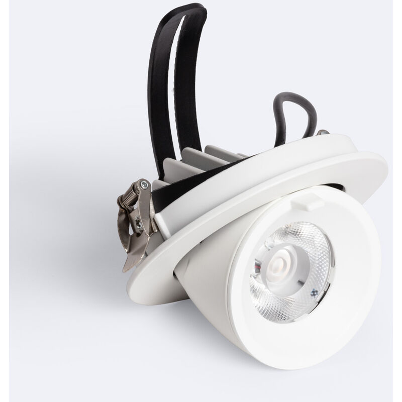 foto del prodotto downlight led 15w circolare orientabile chip osram cct selezionabile 120 lm w lifud foro 100 mm selezionabile caldo naturale 