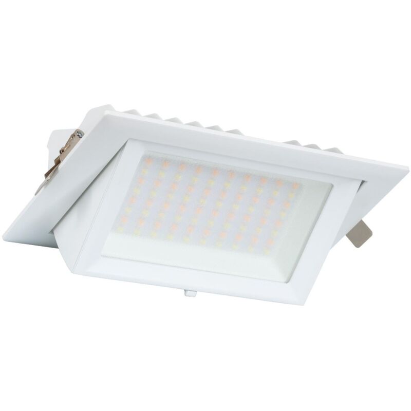 foto del prodotto downlight led 38w rettangolare orientabile 130lm w foro 210x125 mm bianco caldo 3000k