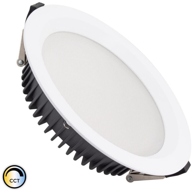 foto del prodotto downlight led 40w circolare aero cct 130 lm w microprismatico lifud foro 200 mm selezionabile caldo naturale freddo 