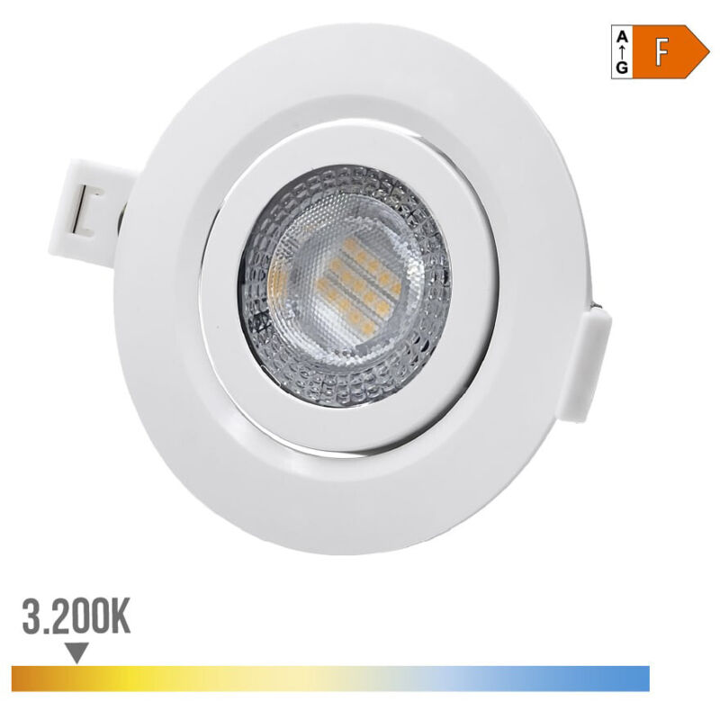 foto del prodotto downlight led da incasso 9w 806lm 3200k cornice rotonda white edm