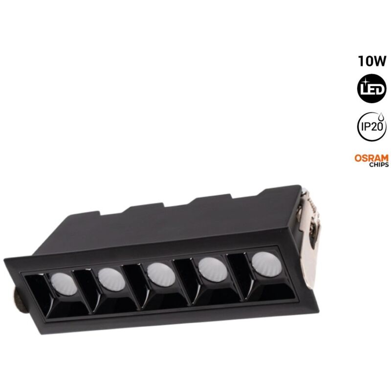 foto del prodotto downlight led lineare da incasso 10w chip osram ugr18