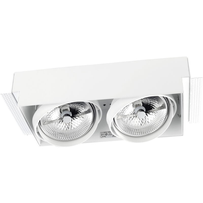 foto del prodotto downlight multidir doppio led 299mm senza cornice 100w nero ip23
