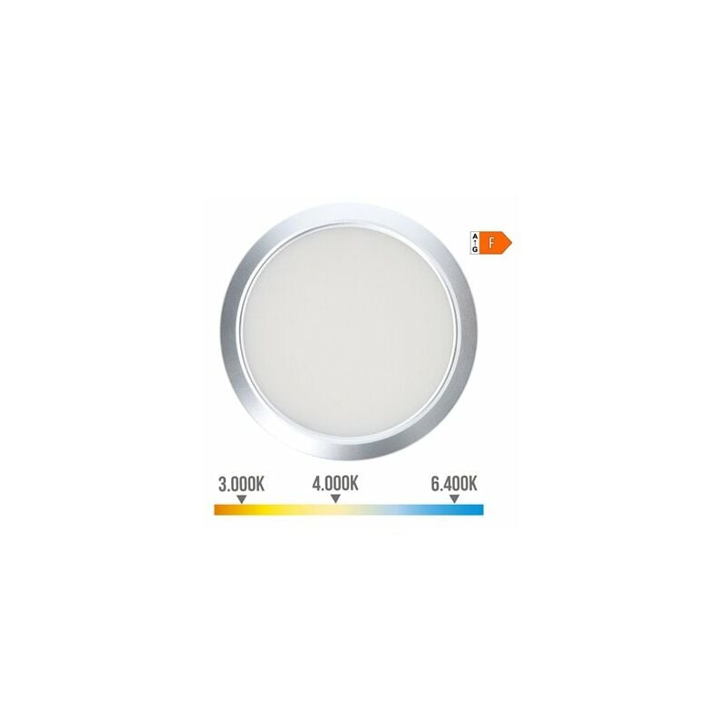 foto del prodotto downlight orientabile led superficie incasso 20w 2.050lm ra80 cornice cromata 22,5cm edm