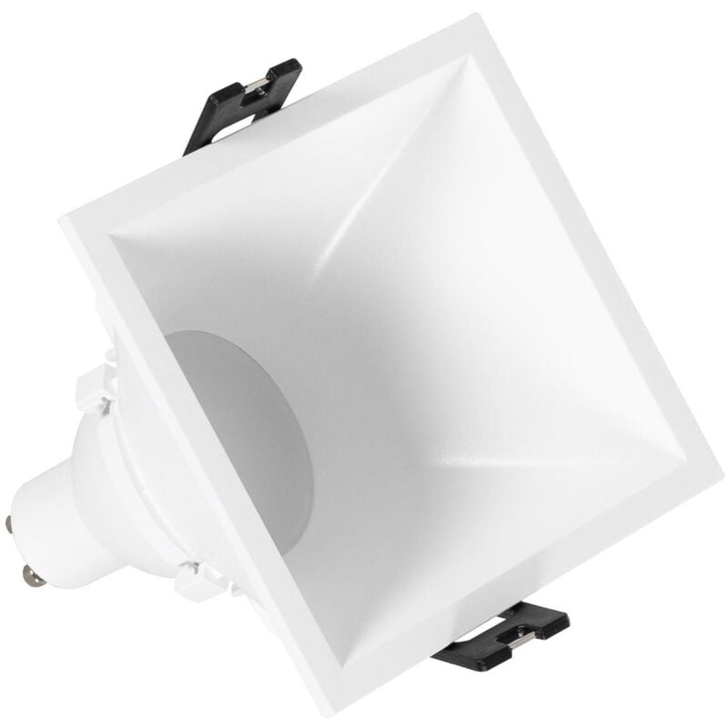foto del prodotto downlight quadrato 45 gu10 6w basso urg pc foro 85x85mm bianco bianco naturale no flicker 4000k
