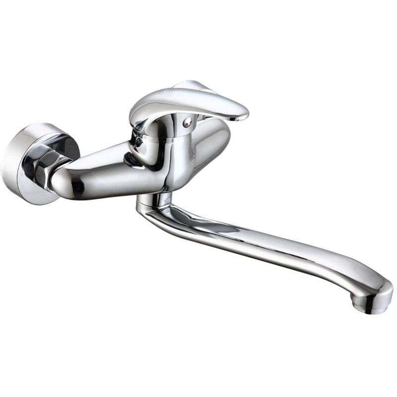 foto del prodotto dp griferia gc 0016 rubinetto da parete basso, argento