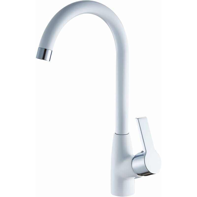foto del prodotto dp griferia gc0563 rubinetto da cucina gardenia bianco