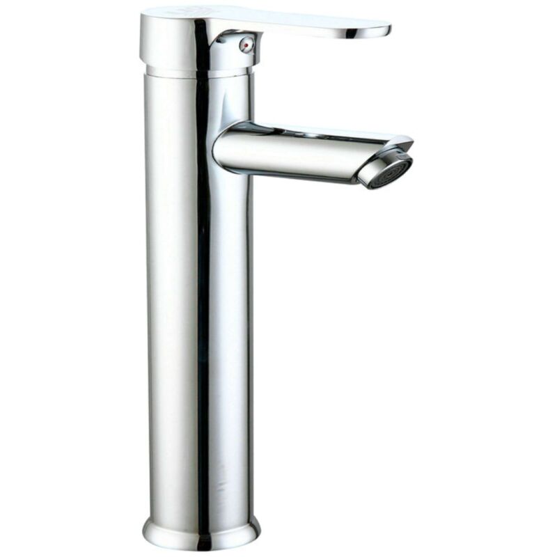 foto del prodotto dp griferia rubinetto per lavabo da bagno ganges tall con maniglia singola in ottone e kit di fissaggio cromato