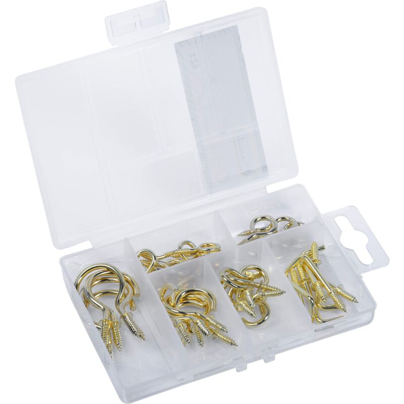 foto del prodotto dp8500104 dp8500104 set vite, pezzi, diversi ganci in una pratica scatola di plastica, 42 teilig connex