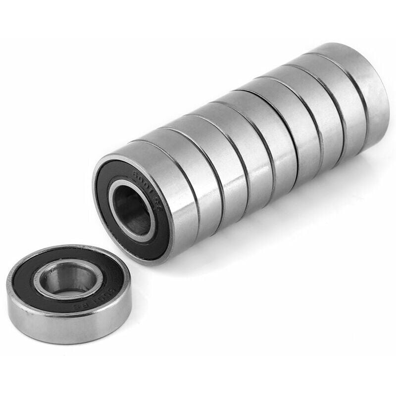 immagine 0 del prodotto dpzo 10 cuscinetti a sfere multiuso con gola profonda e guarnizione in gomma 6001 2rs 12 x 28 x 8 mm 