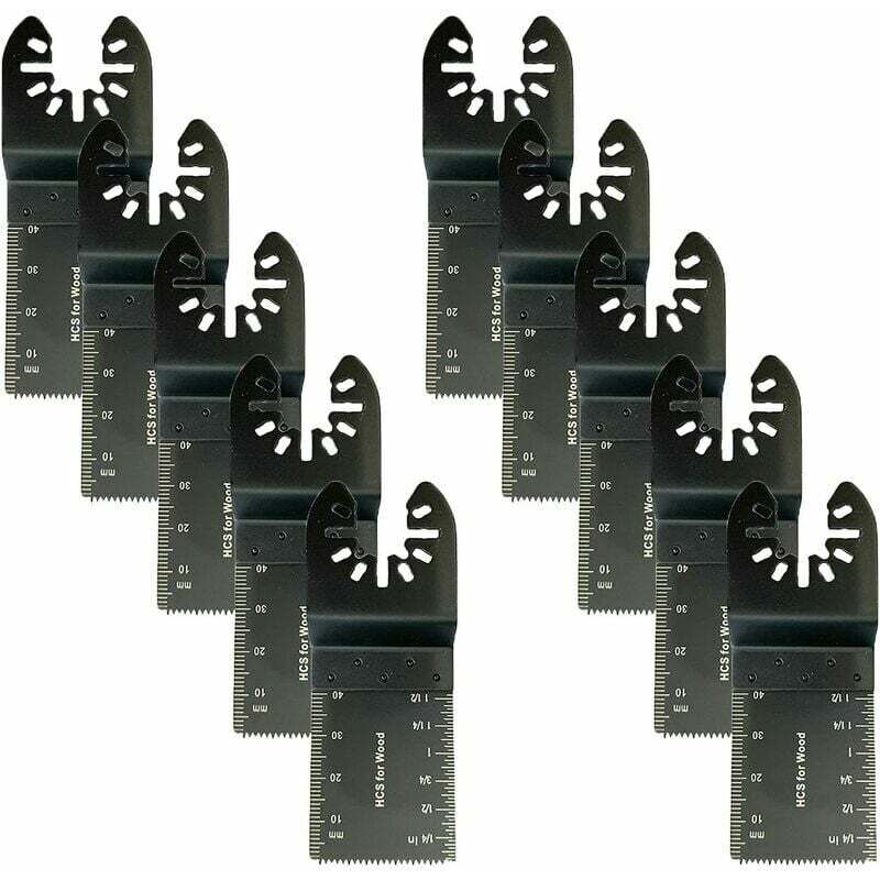 foto del prodotto dpzo 10 lame per seghe multifunzione, accessori, lame multiutensile da 34 mm, utensili oscillanti multifunzione universali