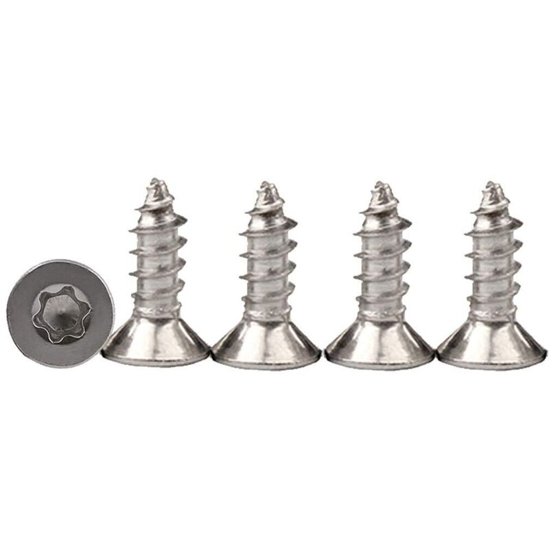 foto del prodotto dpzo 100 pz m3 x 10 viti per legno a testa svasata torx completamente filettate per truciolato a2 viti autofilettanti in acciaio inossidabile