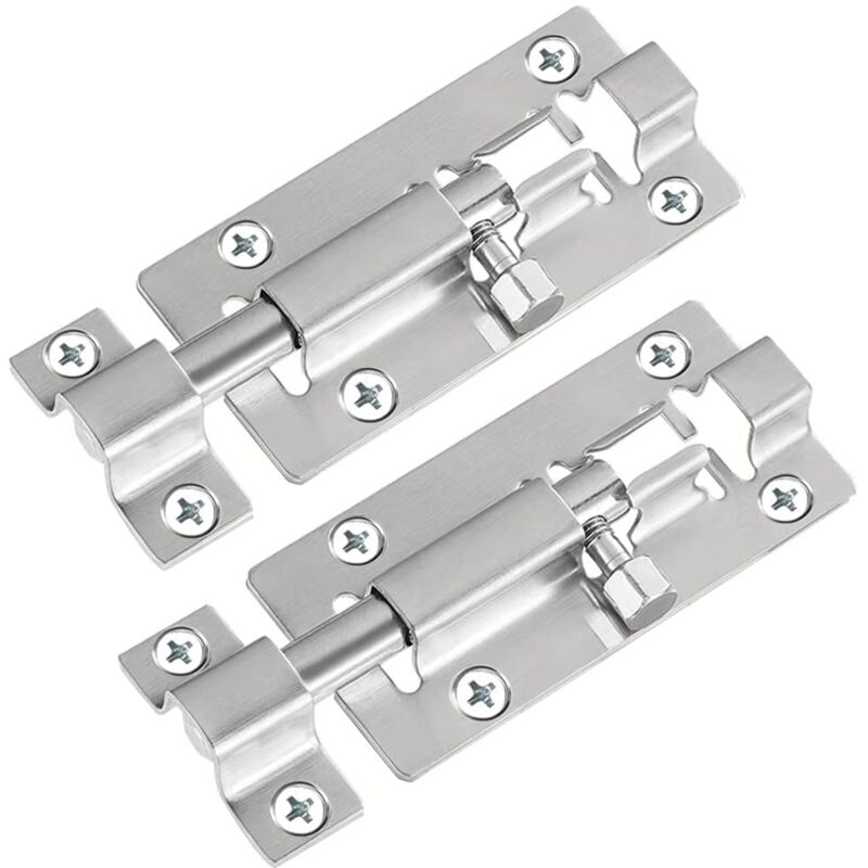 foto del prodotto dpzo 2 pack barrel bolt latch, chiavistello a scorrimento da 3 pollici, serratura a scorrimento, spessa