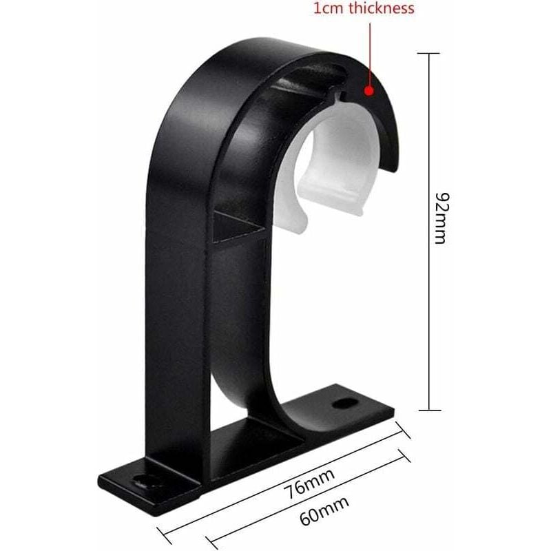 foto del prodotto dpzo 2 pezzi supporto per asta per tenda staffa per montaggio a soffitto supporto per asta per armadio in lega di zinco per camera da letto soggiorno