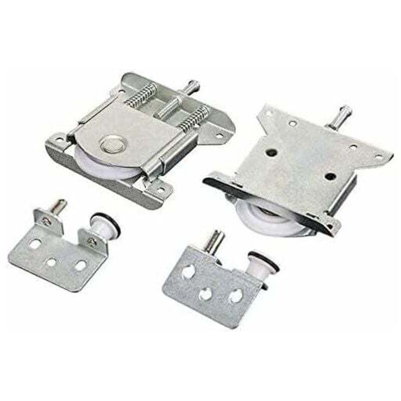 foto del prodotto dpzo 2 rulli per porte scorrevoli, parti per porte scorrevoli per armadi, ruote, rulli, guide per mobili, ruote per mobili scorrevoli, carico 30 kg