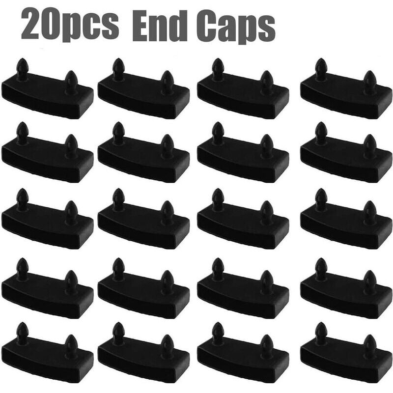 foto del prodotto dpzo 20 pezzi 54 mm x 9 mm staffe per base a doghe nere supporto laterale interno accessori per letti in plastica
