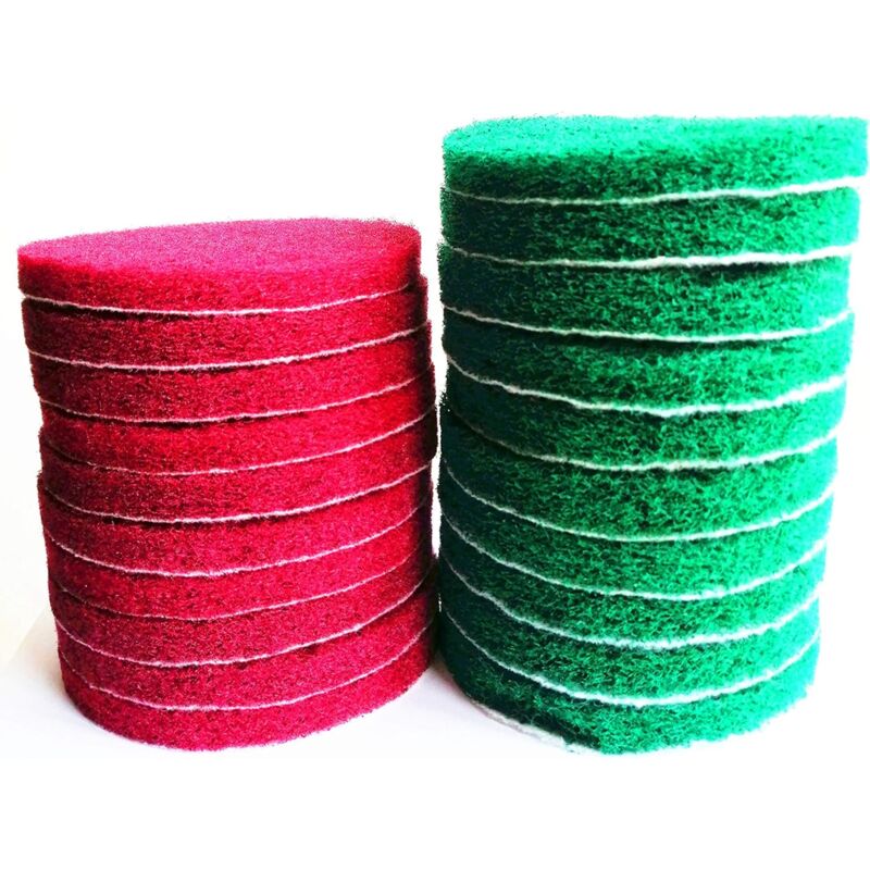 foto del prodotto dpzo 20 pezzi di spugnette abrasive per trapano, kit di pulizia con 2 tipi di spugnette abrasive, 4 pollici