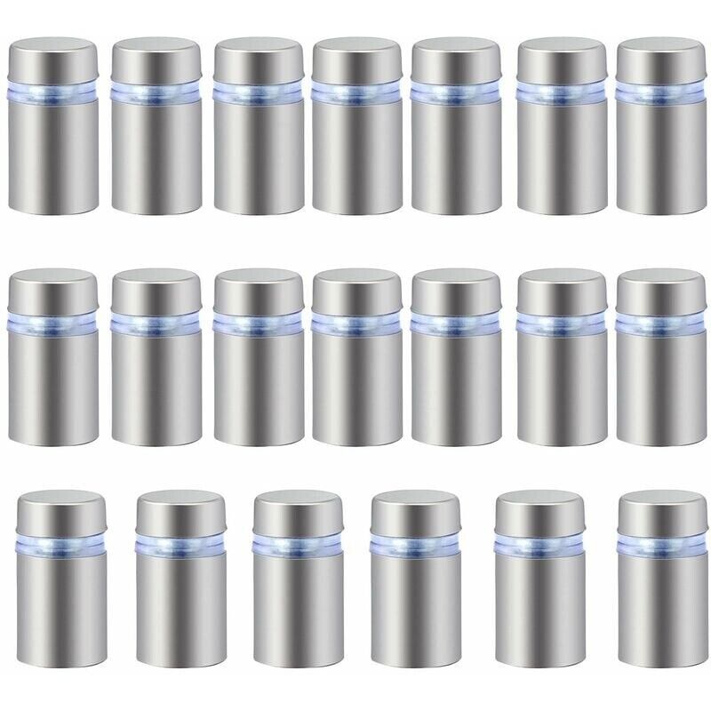 foto del prodotto dpzo 20 pezzi in acciaio inox viti pubblicitarie distanziali in vetro bulloni di fissaggio viti di supporto cartello pubblicit chiodi supporti