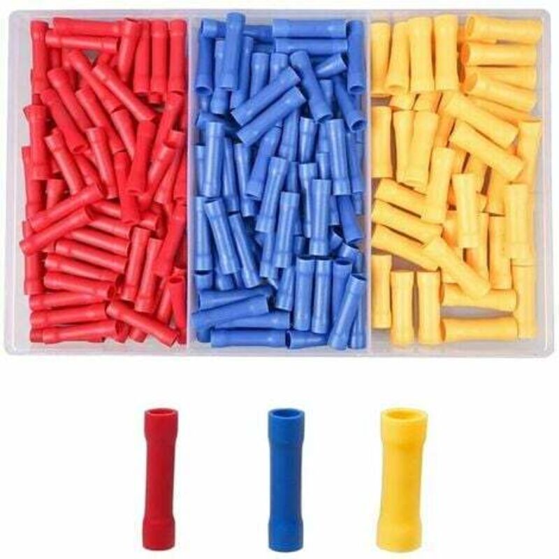 foto del prodotto dpzo 200 pezzi terminali a crimpare elettrici per autoveicoli rotondi terminali a crimpare isolati connettori di testa per cavi da 0,5 mm a 6 mm 
