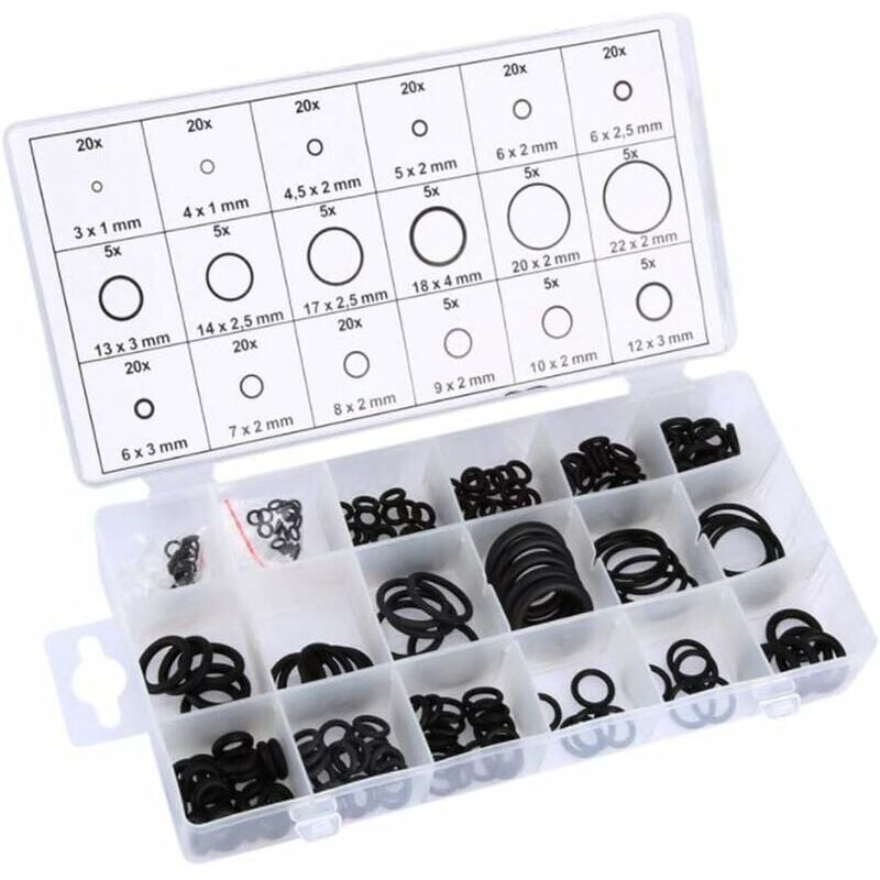 foto del prodotto dpzo 225 pezzi set assortimento o ring kit rondelle in gomma anelli di tenuta per officine domestiche e aziendali, garage e servizi idraulici 18