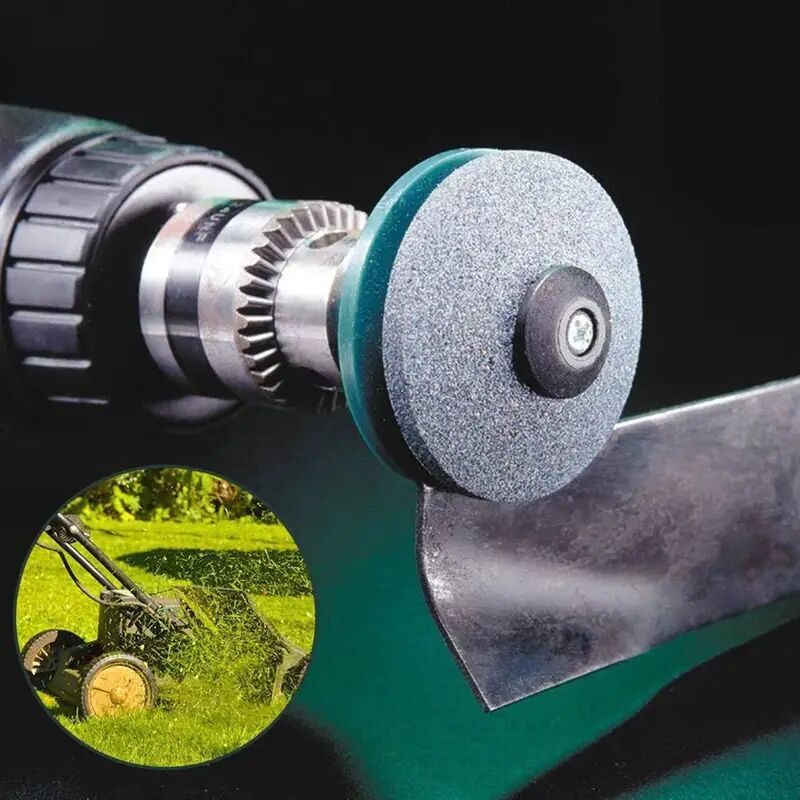 foto del prodotto dpzo 4 pezzi affilatrice per lame per tosaerba accessori per affilare lame per tosaerba universali per tosaerba con 1 kit di bilanciamento della